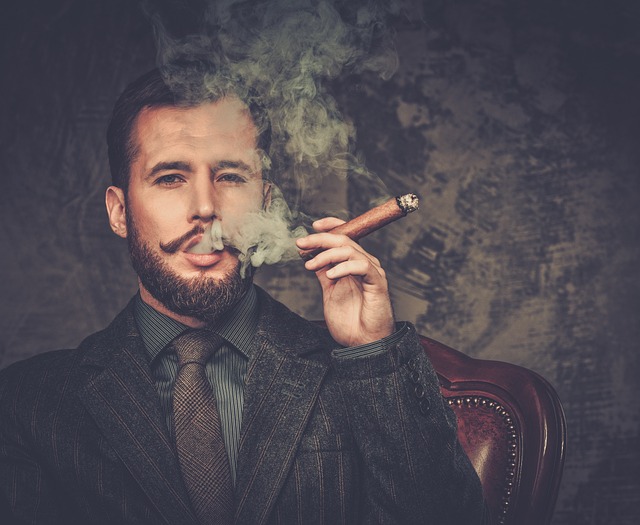 Man and cigar