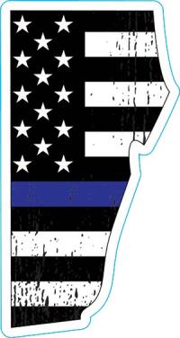 Rhode Island Thin Blue Line Decal