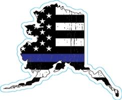 Alaska Thin Blue Line Decal