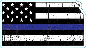 Kansas Thin Blue Line Decal